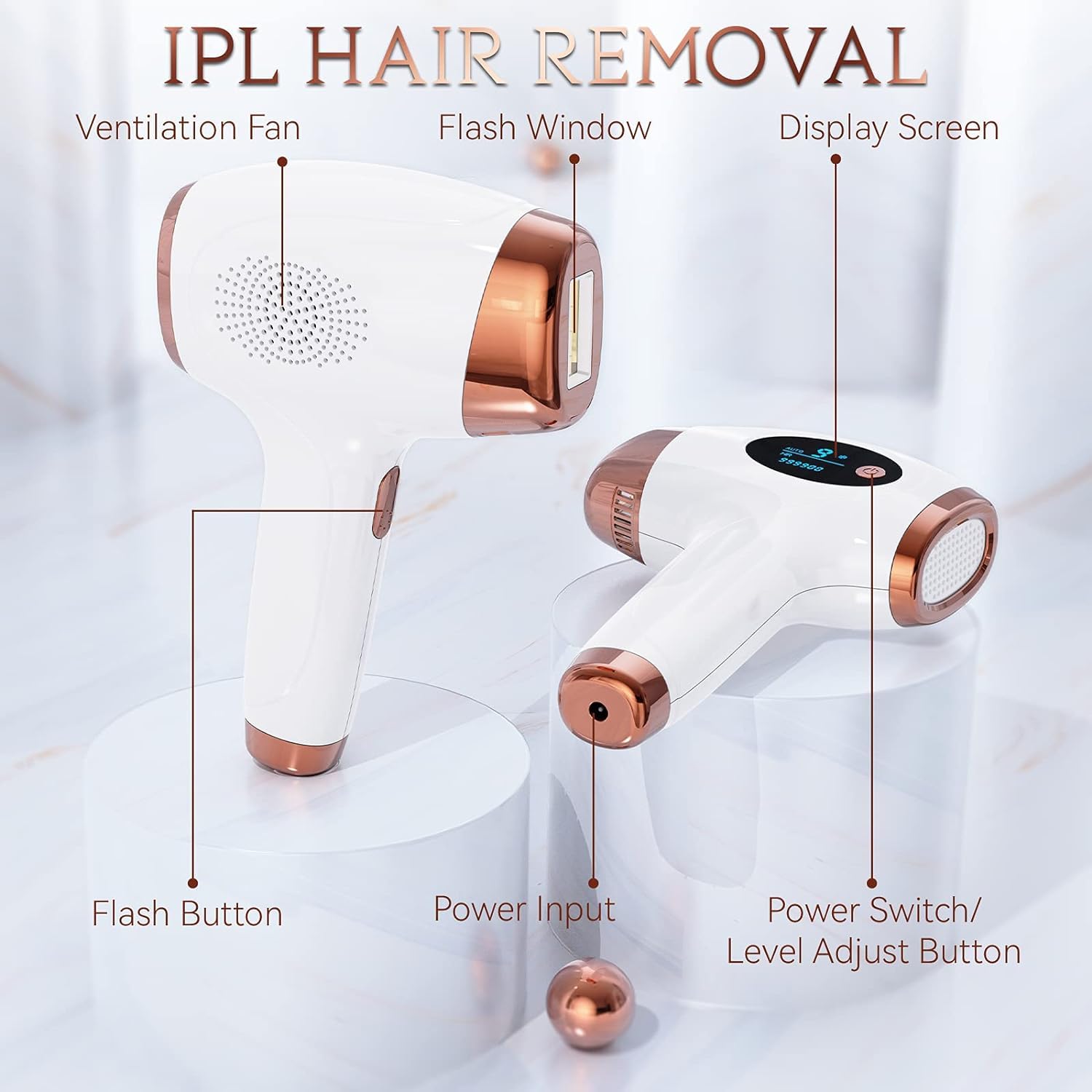 IPL Hair Removal, Laser Permanent Hair Removal for Women and Men, 999900 Flashes UPGRADED At-Home Hair Removal Device for Facial Legs Arms Whole Body Treatment