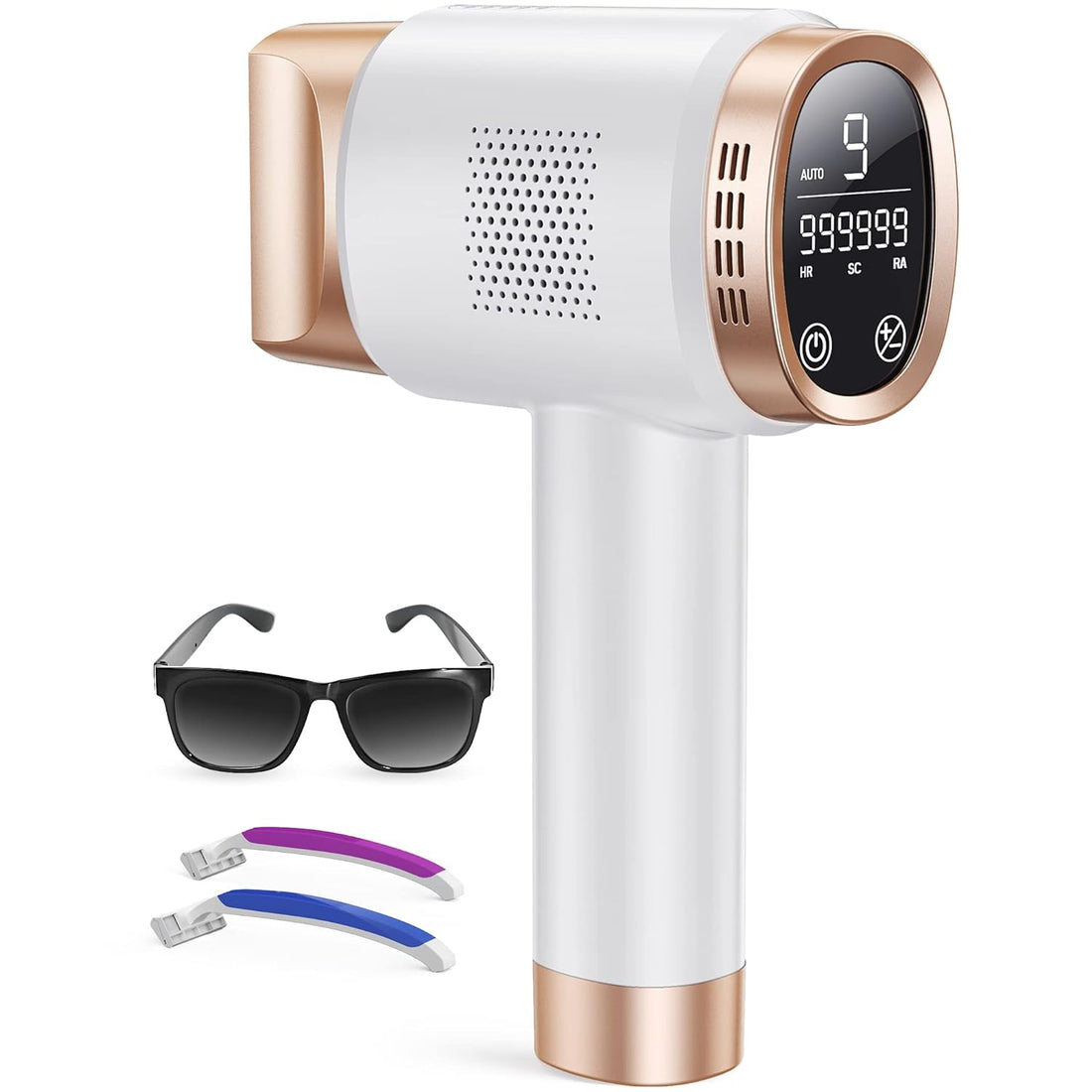 IPL At-Home Hair Removal for Women And Men, Aopvui Laser Permanent Hair Removal Device for Face Arm Leg Back Whole Body Use