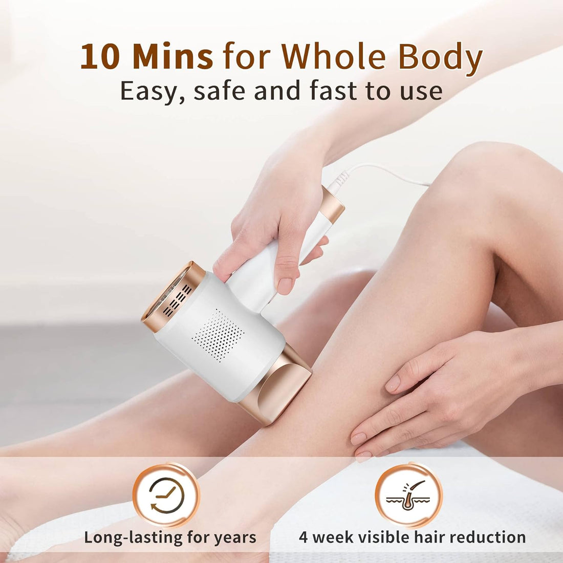 IPL At-Home Hair Removal for Women And Men, Aopvui Laser Permanent Hair Removal Device for Face Arm Leg Back Whole Body Use